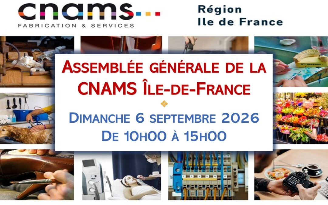 Assemblée Générale 2026 de la CNAMS Île-de-France : réservez la date !